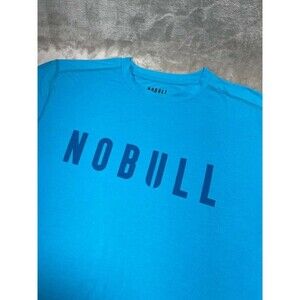 Nobull Shirt Mens Medium Blue Athletic Gym Workout Running Short Sleeve